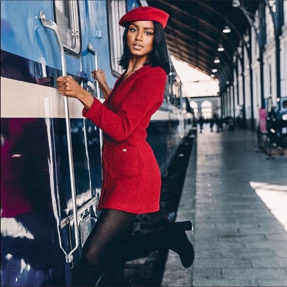 NWT Zara Textured Weave Dress - Picture 3 of 17